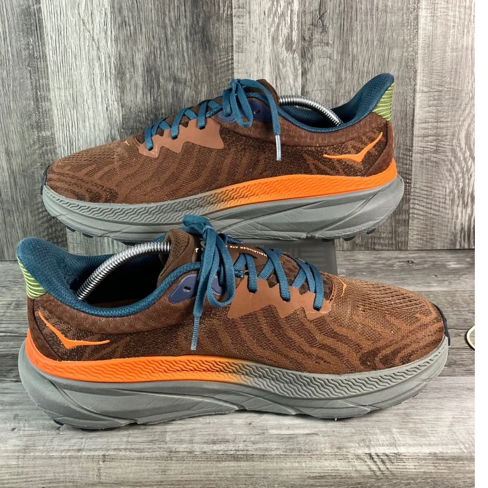 HOKA Challenger ATR 7 Trail Running Shoes Mens 11 Brown Orange Gorpcore 1134497